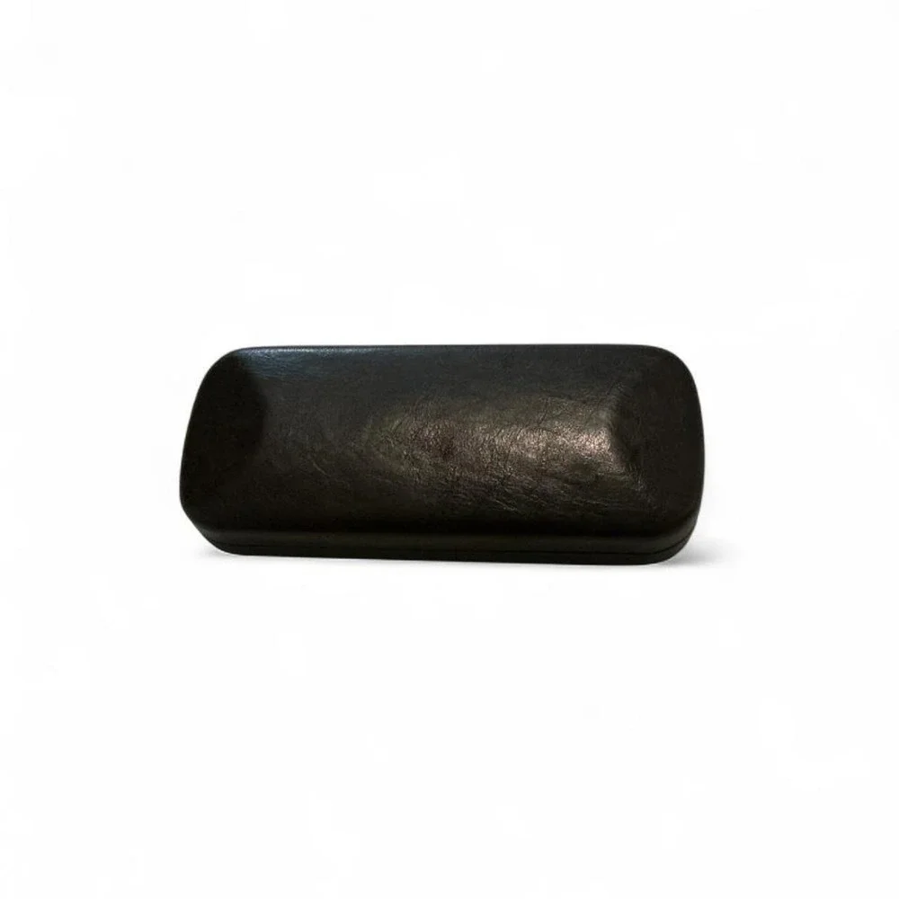 Fossil Eyewear Case Unisex Dark Brown Good Hard Shell Clamshell Logo Accessory
